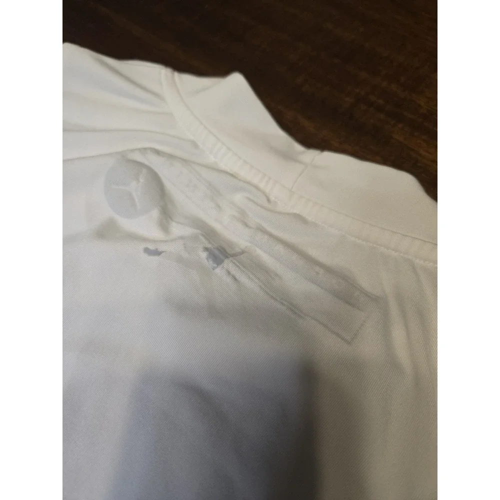Jordan Training Dri Fit Sleeveless‎ Shirt Mens Small Y2K White/Blue/Gray Air